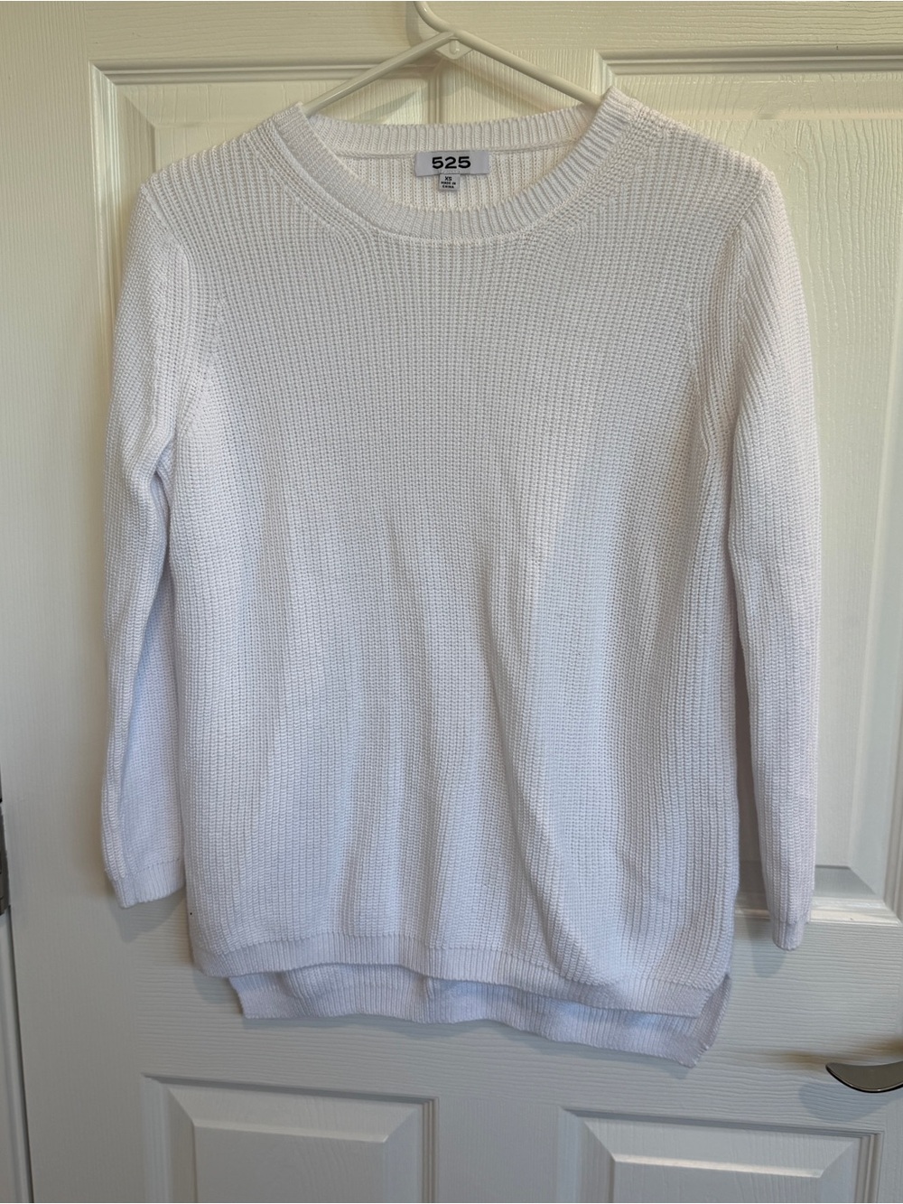 525 America EMMA: CREWNECK SHAKER STITCH COTTON SWEATER - Picture 6 of 9